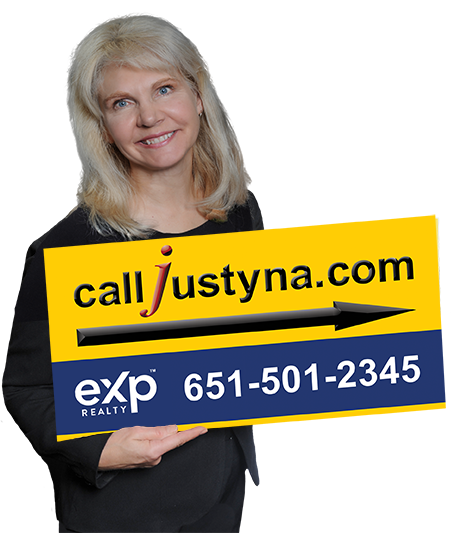 Justyna Holding Sign